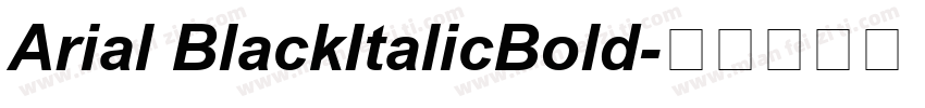 Arial BlackItalicBold字体转换